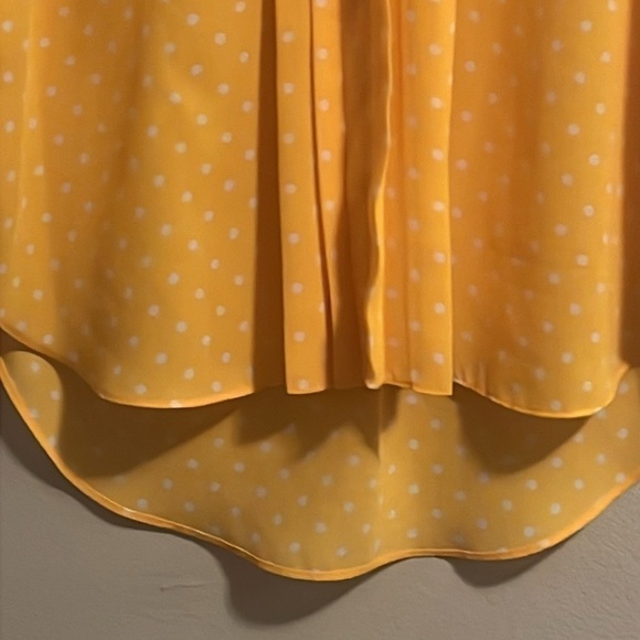 Jaclyn Smith Collection
Sleeveless Pleated Blouse
Top Yellow Polka Dot Sz S - Picture 4 of 7